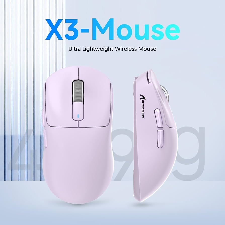 Amazon.com: MAMBASNAKE Attack Shark X3 Wireless Gaming Mouse, 49g